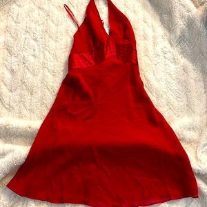 Express red halter dress